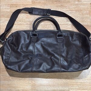 Cole Haan Wayland Leather Duffle Weekender Overnight Travel
